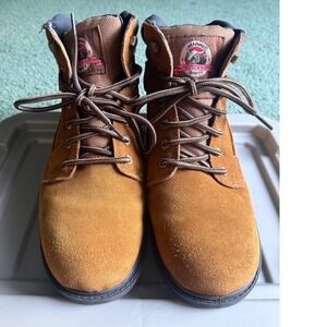 Brahma Men's Waterproof Work Boots Tan leather Lace Up Size 10W‎